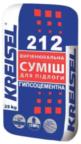 Самовирівнювальна гіпсоцементна суміш для підлоги Kreisel 212 (25 кг) 3-30 мм