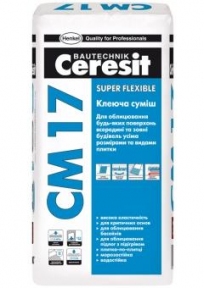Клей для плитки CM 17 SUPER FLEXIBLE CERESIT 25кг